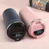 Hot &Cold Insulated Flask Temp display Travel Coffee Mug No leak - Blue and Pink